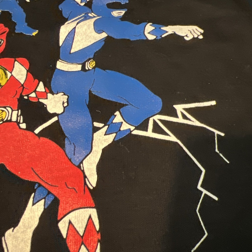 Mighty Morphin Power Rangers Vintage Kids Black T-Shirt M Youth 1990s Monster - Picture 6 of 15